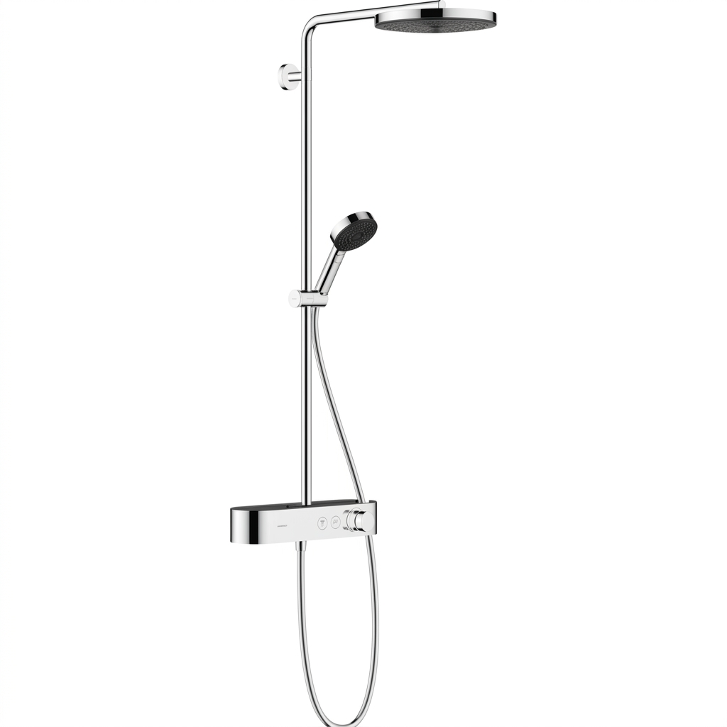Душевая система Hansgrohe Pulsify S Showerpipe 260 1jet 400 EcoSmart с термостатом металл Хром (24221000)