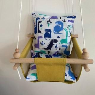 Дитяча гойдалка Infancy Діно Синій/Жовтий (10058671) - фото 2 Дитяча гойдалка Infancy Діно Синій/Жовтий (10058671) - фото 2