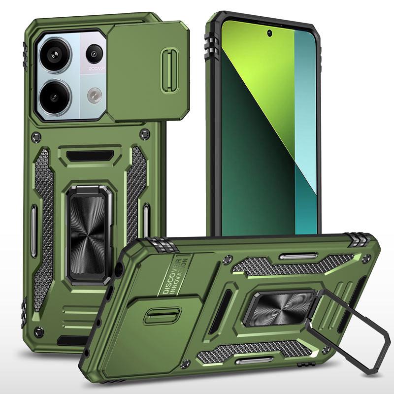 Ударопрочный чехол Camshield Army Ring для Xiaomi Redmi Note 13 4G Оливковый/Army Green Ударопрочный чехол Camshield Army Ring для Xiaomi Redmi Note 13 4G Оливковый/Army Green
