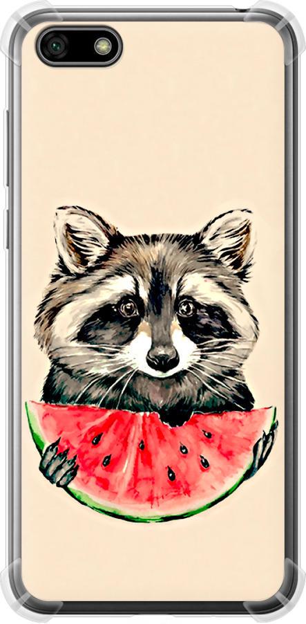 Чохол на Huawei Honor 7A Єнотик з кавуном (4605sp-1805-42517) Чохол на Huawei Honor 7A Єнотик з кавуном (4605sp-1805-42517)