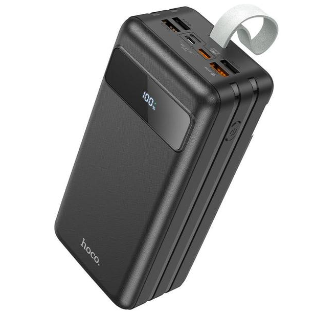 Повербанк Hoco J86B 60000 mAh 20W 4USB/Lightning/Type-C с быстрой зарядкой QC3.0/PD3.0 Black (000386)