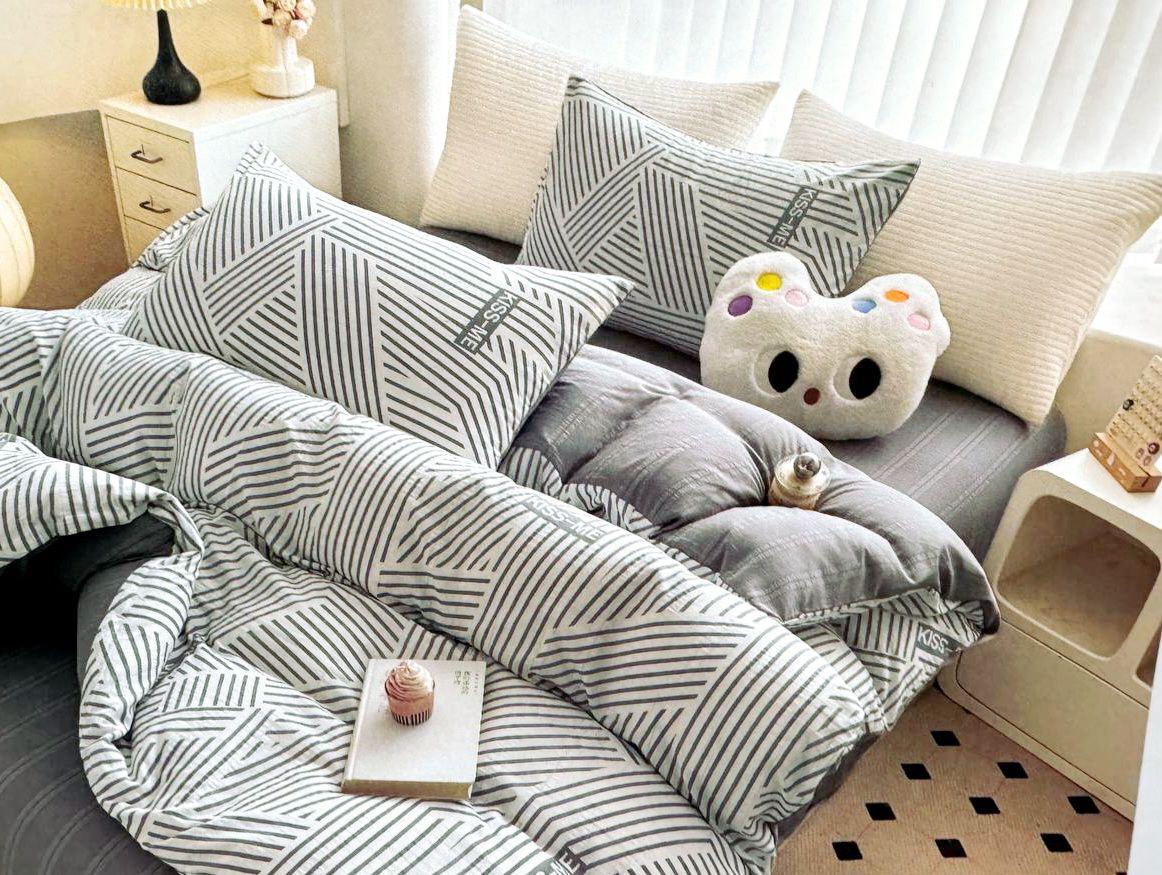 Комплект постельного белья муслин Colorful Home Полоска полуторный (1146)