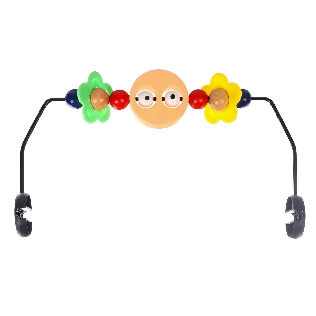 Шезлонг-гойдалка для немовлят з дугою та іграшками Чорний (2784822478) - фото 6