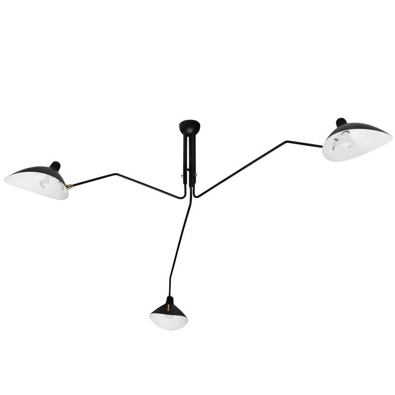 Люстра потолочная лофт паук на 3 плафона Brille BL-339S/3 E27 BK