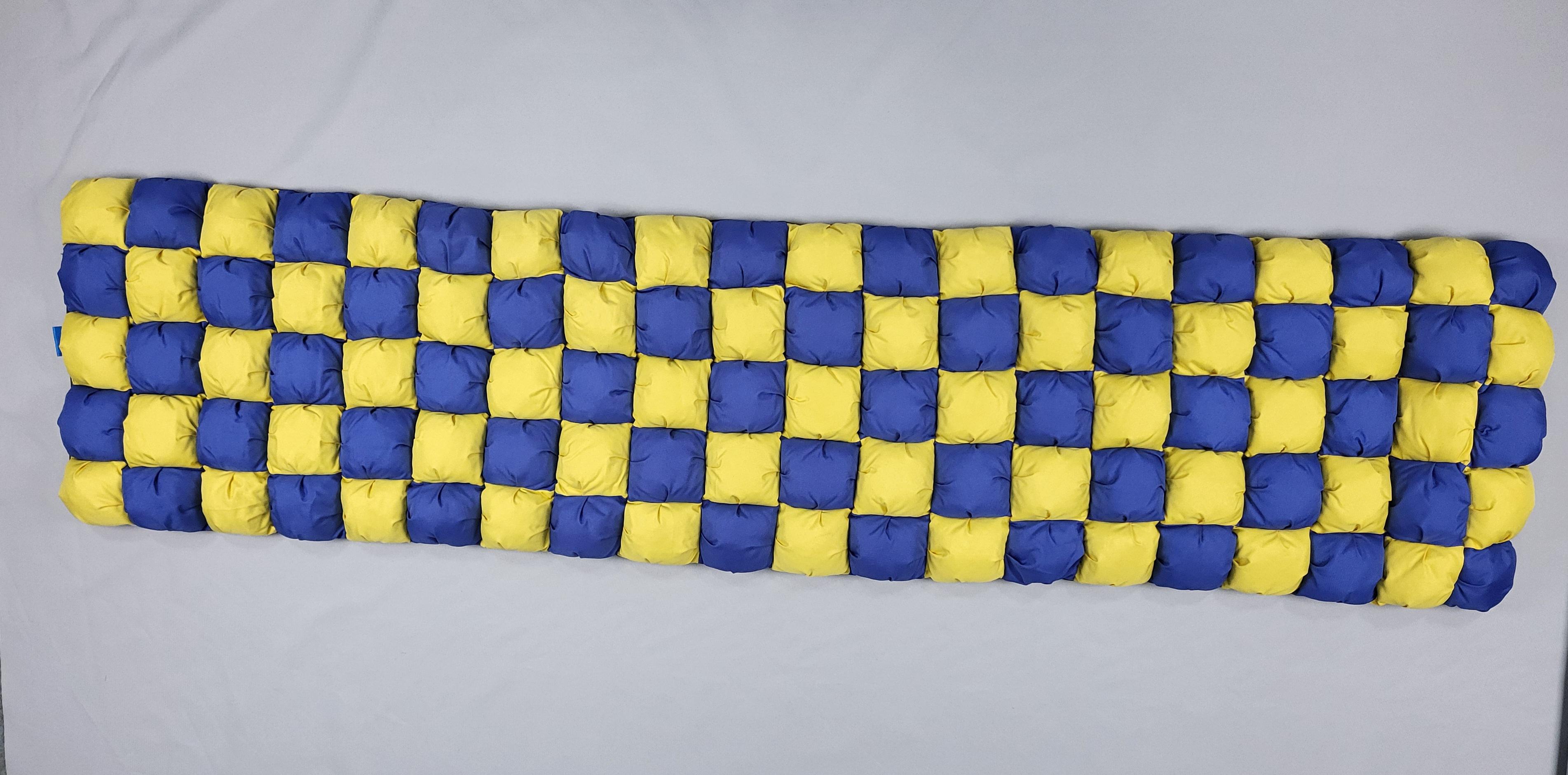 Подушка на подоконник из Oxford 200х50 см Желто-голубой (1452) - фото 2 Подушка на подоконник из Oxford 200х50 см Желто-голубой (1452) - фото 2