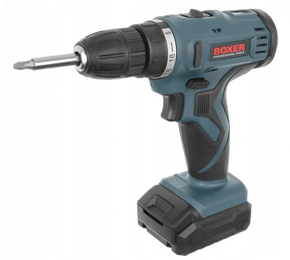 Шуруповерт дрель аккумуляторная BOXER 18V 2 батареи Li-Ion 2 скорости 1350 об/мин/94 аксессуары (BX-178) Шуруповерт дрель аккумуляторная BOXER 18V 2 батареи Li-Ion 2 скорости 1350 об/мин/94 аксессуары (BX-178)