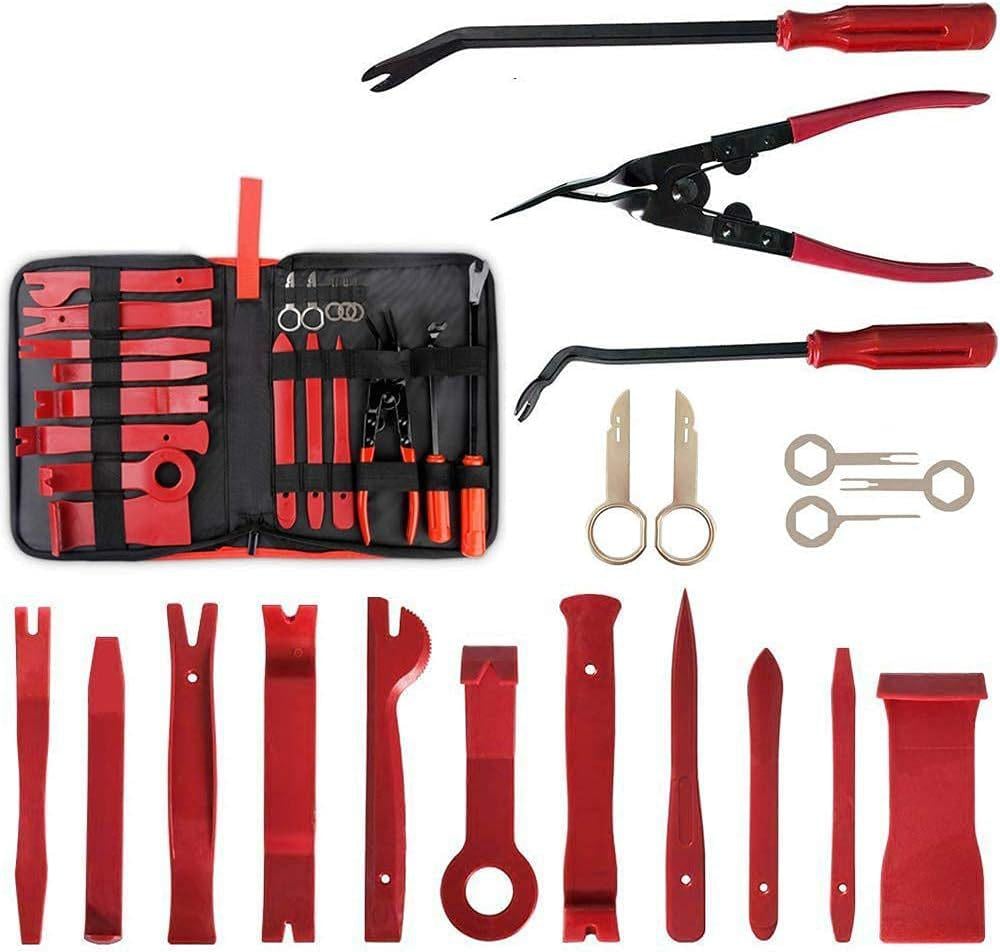 Набір знімачів для обшивки та плоскогубці для зняття кліпсів у сумці 19 пр. (28576876)