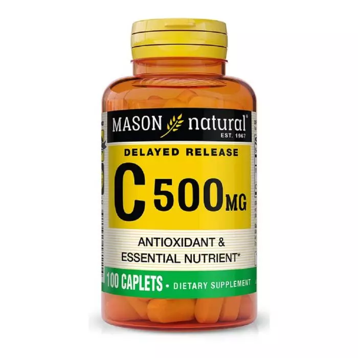 Витамины Mason Natural Vitamin C Delayed Release медленного высвобождения 100 каплет 500 мг (MAV18111) - фото 1