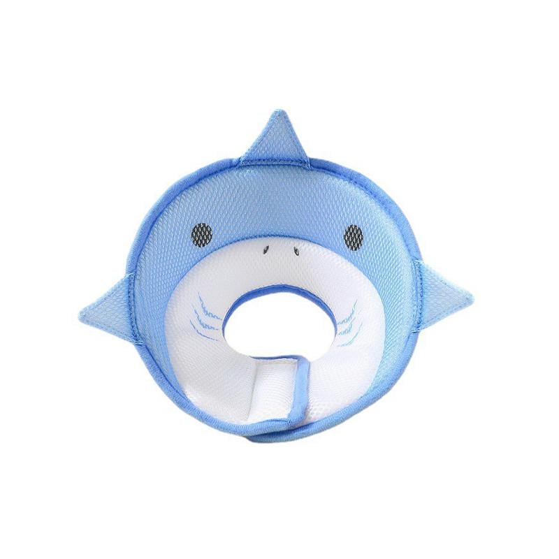 Воротник-подушка для кошек Lesko DT-613 Shark послеоперационный мягкий XS Blue (25713985)