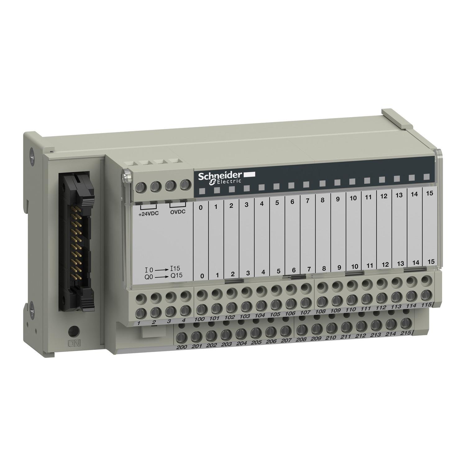 Колодка соединительная Schneider Electric TELEFAST 16 вход/выход 2P LED 125 мм (ABE7H16R21)
