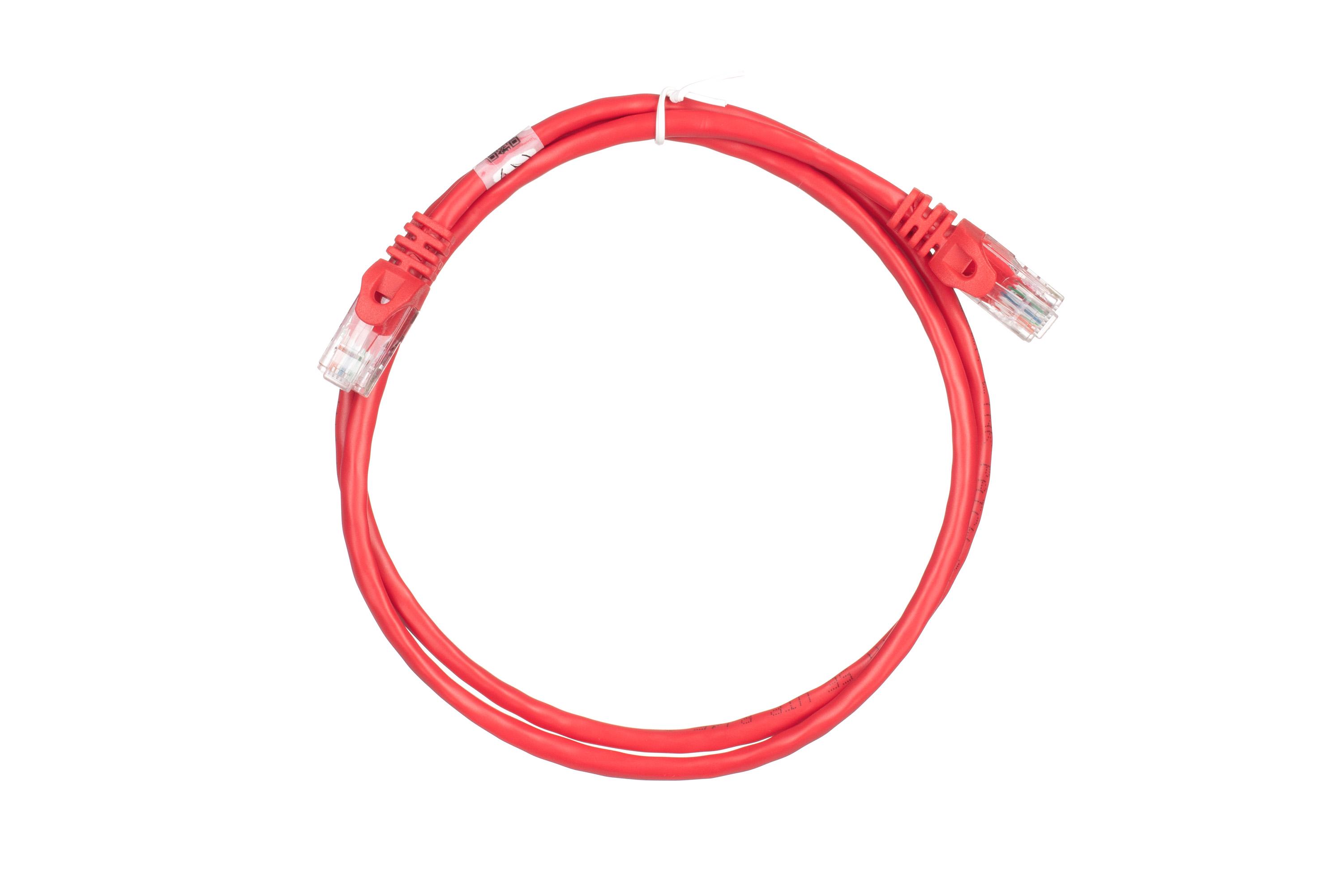 Патч-корд 2E Cat 5e 26AWG з екранованою крученою парою UTP 1 м Червоний (2E-PC5ECA-100RD) - фото 1