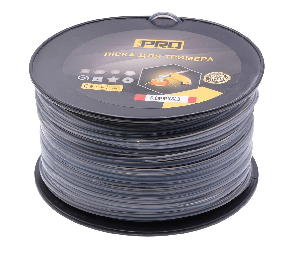 Ліска косильна квадрат з кордом d3 мм 3 LB 152 м (les394)