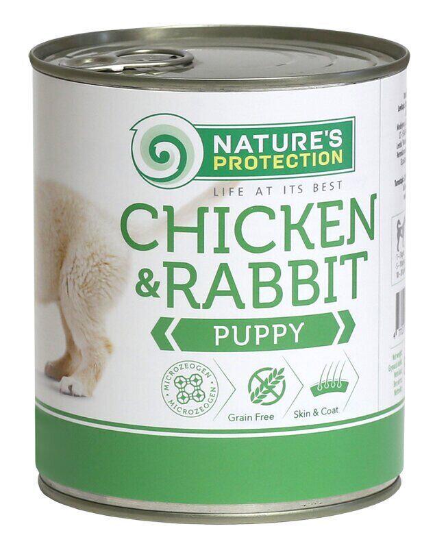 Корм влажный Nature's Protection Puppy chicken&rabbit с курицей и кроликом для щенят 400 г