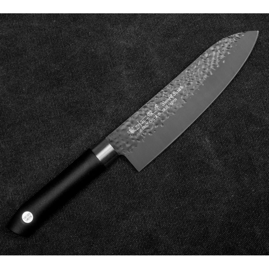 Нож кухонный Satake Swordsmith Сантоку 170 мм Black (805-735) - фото 3