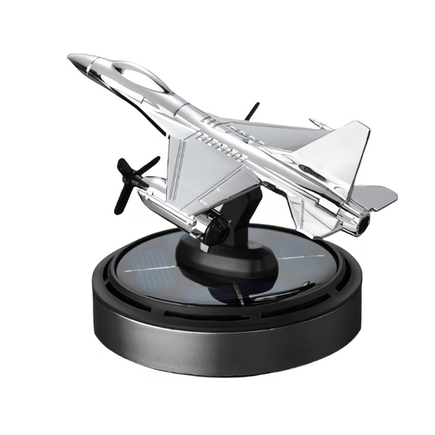 Ароматизатор автомобильный Истребитель B2 f16 на солнечных батареях Серебристый