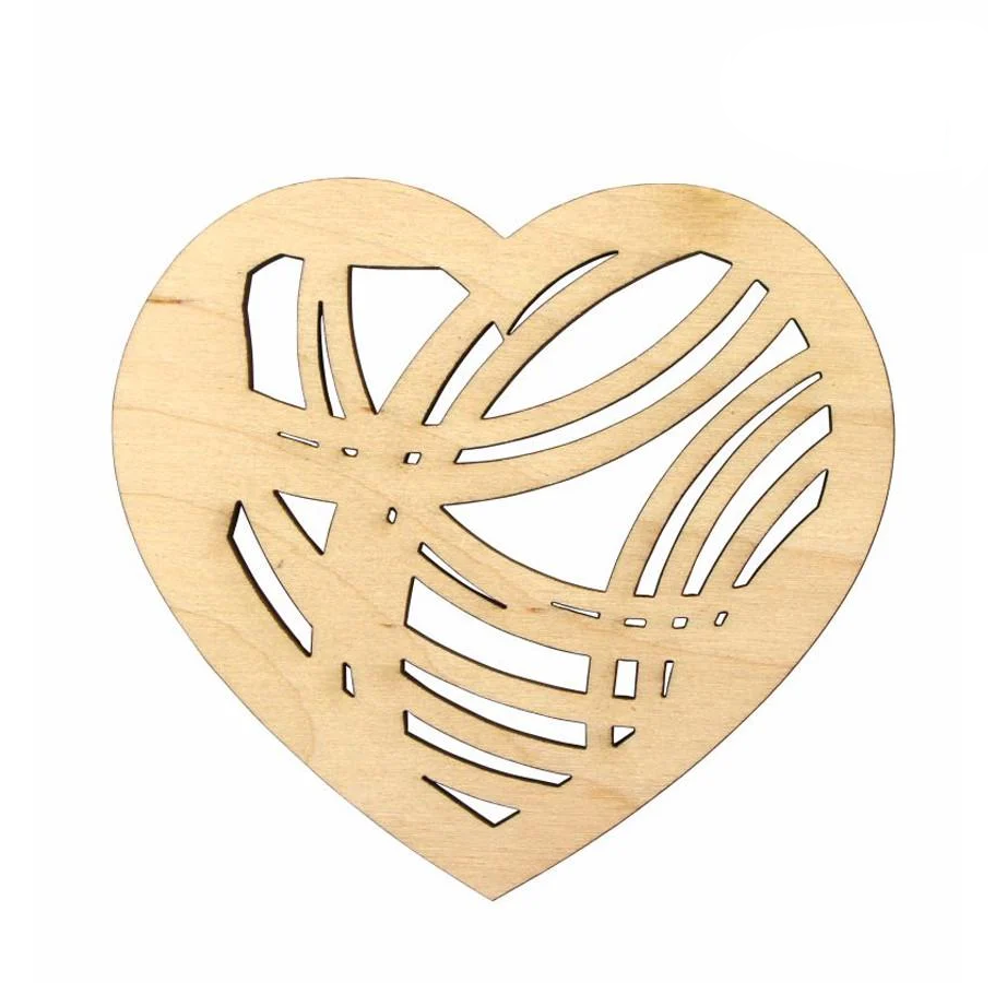 Заготовка для декупажа Rosa Talent Декоративное сердце 1 фанера 9,2х10 см 4 шт. (4823100233699)