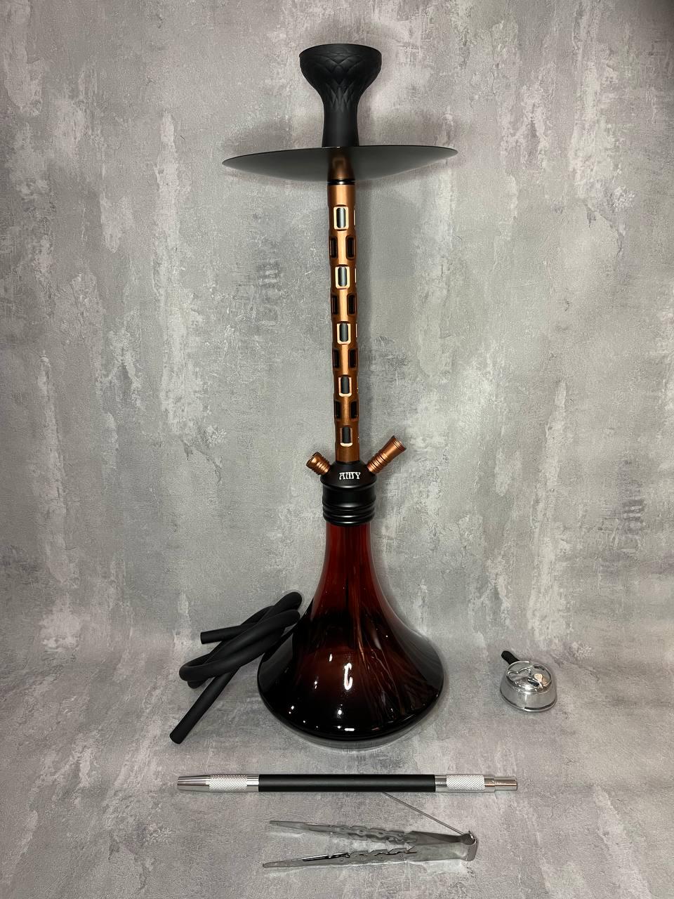 Кальян Amy deluxe 3 D cube 502 80 см Бронза (365515)