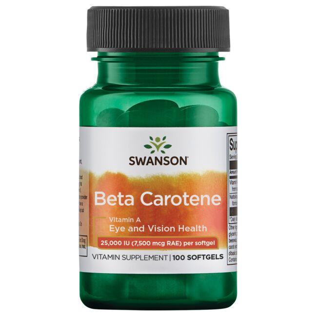 Витамин A Swanson Beta-Carotene 25000IU 7500 mcg 100 Softgels Витамин A Swanson Beta-Carotene 25000IU 7500 mcg 100 Softgels