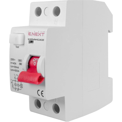 Выключатель дифференциального тока ENEXT e.rccb.stand.2.40.30 2 фаза 40A ток короткого замыкания 4,5 kA