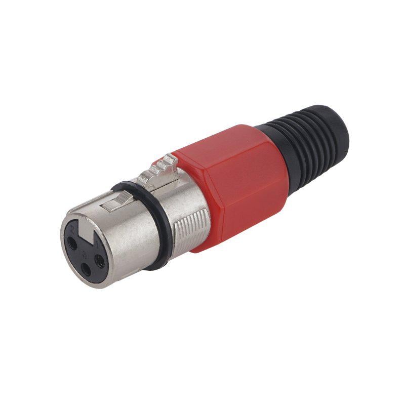 Гнездо XLR 3pin на кабель Красный (A262003)