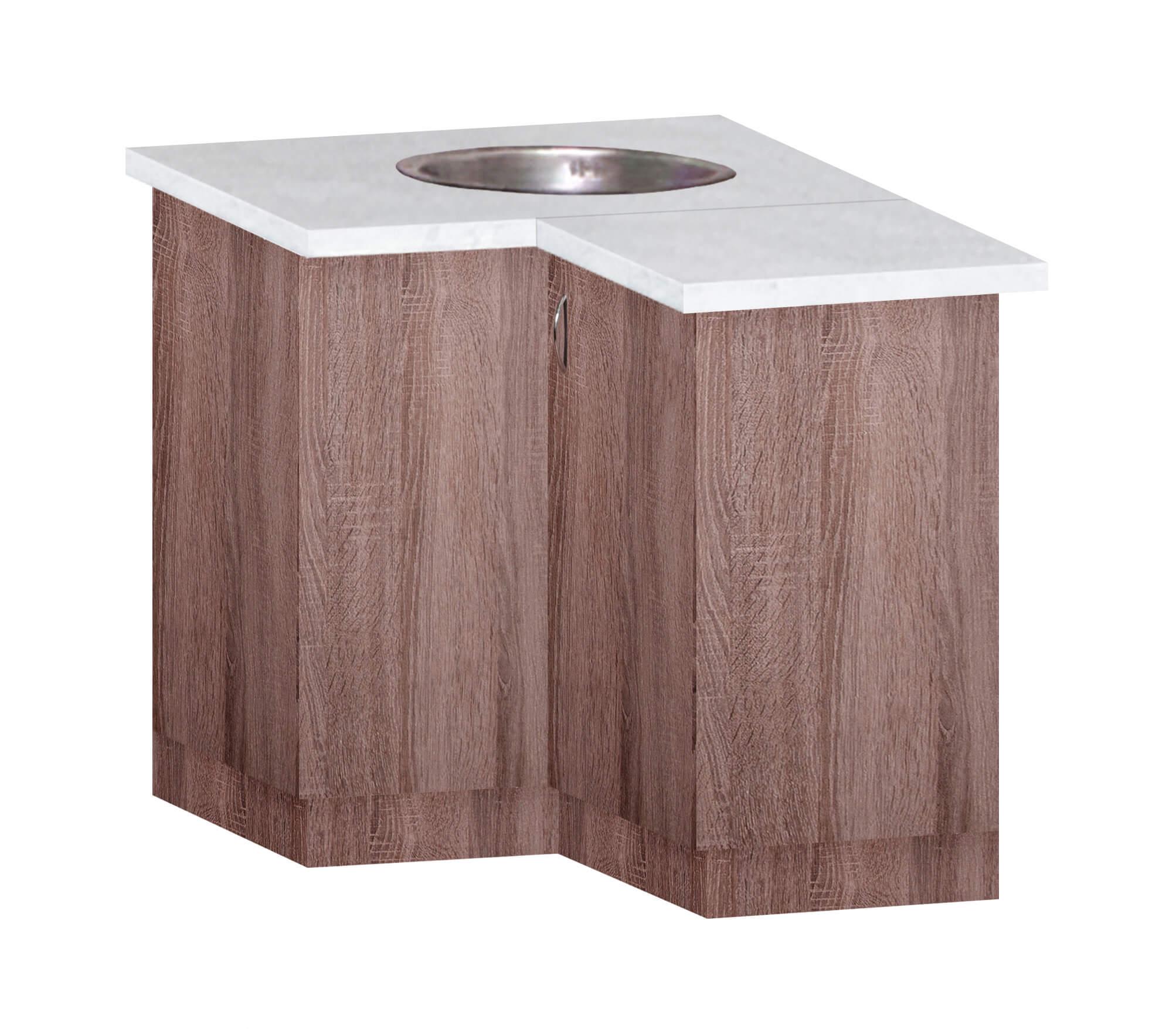 Тумба кутова кухонна МАКСІ-Меблі №2 з врізною мийкою зі стільницею Дуб трюфель (5102061)