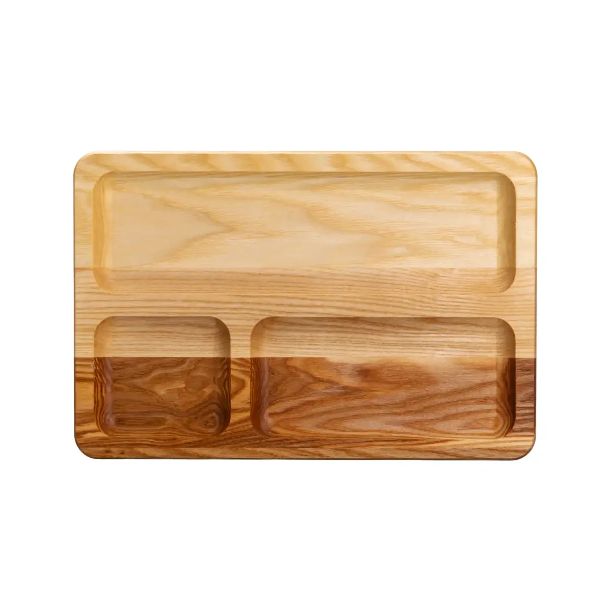 Дошка для подачі дерев'яна прямокутна на 3 секції 30x20 см (5671)