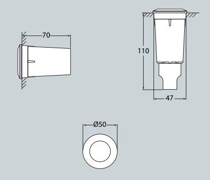 Світильник грунтовий FUMAGALLI ALDO G9 IP66 Чорний - фото 3