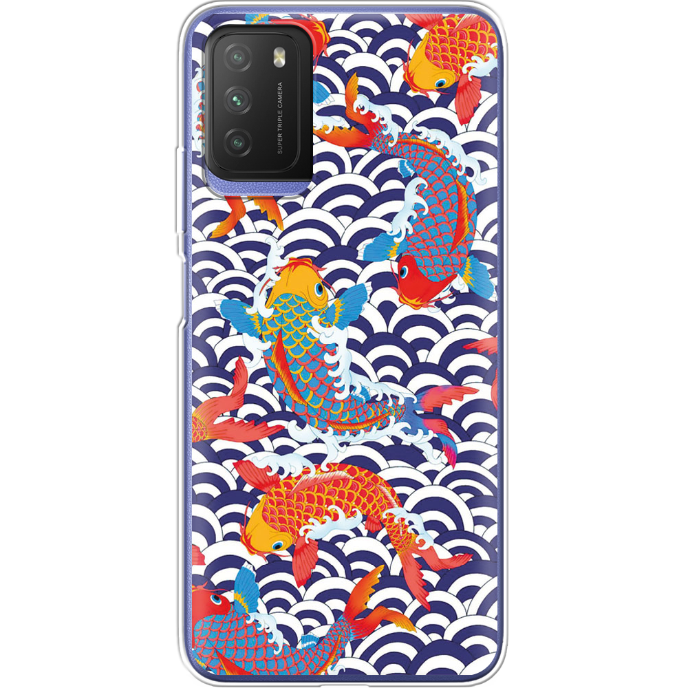 Чехол BoxFace Poco M3 Koi Fish Прозрачный силикон (41586-up2477-41586)