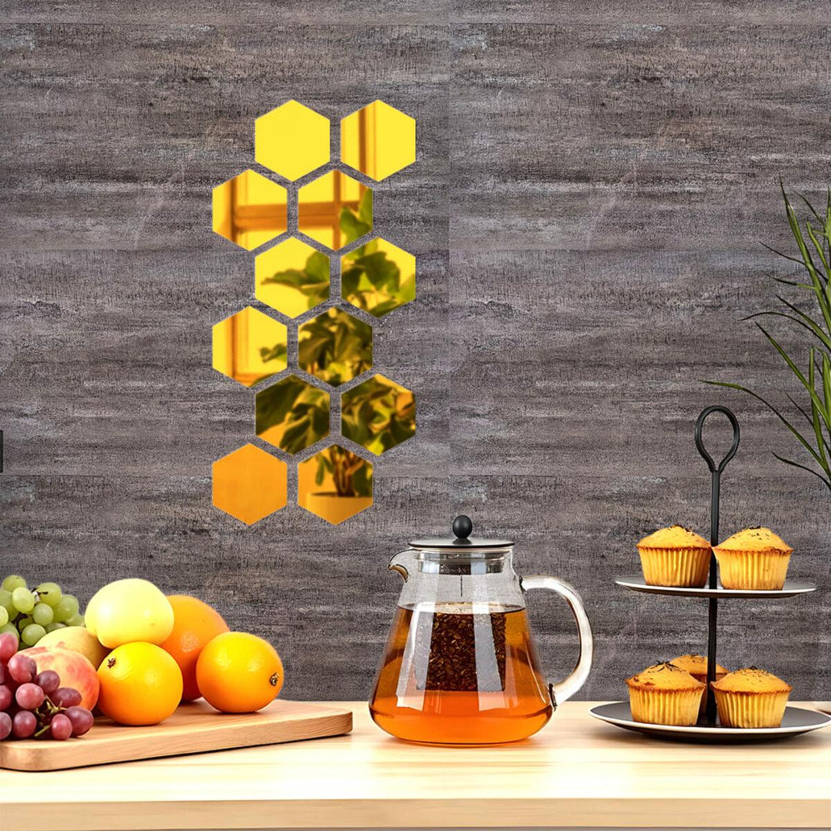 Декор дзеркальний акриловий самоклеючий 80х70 мм 12 шт. Золотий (SW-00002515) - фото 6 Декор дзеркальний акриловий самоклеючий 80х70 мм 12 шт. Золотий (SW-00002515) - фото 6