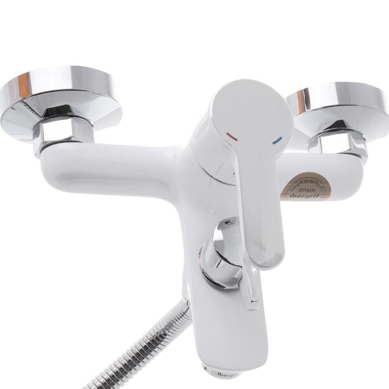 Смеситель для ванны IBERGRIF Square M13222W настенный с коротким изливом латунный Белый матовый (OL-IB0033) Смеситель для ванны IBERGRIF Square M13222W настенный с коротким изливом латунный Белый матовый (OL-IB0033)