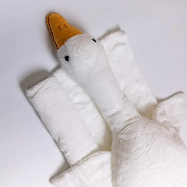 Подушка-іграшка Гусь-обіймуся з пледом 100х180 см Білий - фото 3