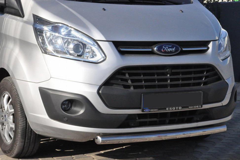 Передняя защита ST008 42 мм CAN для Ford Custom 2013-2022 гг. нержавеющая сталь Хром