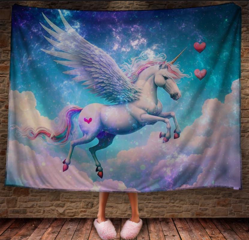 Плед с 3D принтом Единорог Соель 150х200 см (epi_1882)