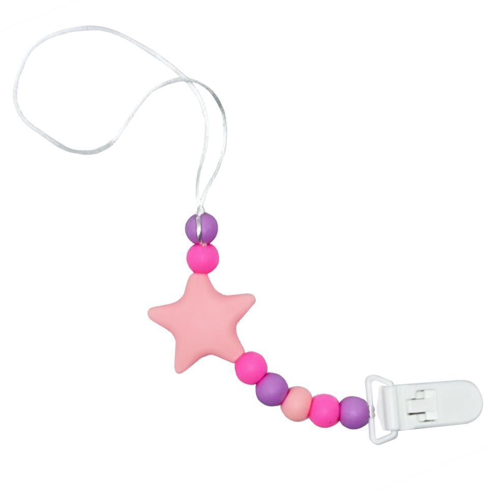 Цепочка для пустышки Звезда силиконовая (FP-133-U-63) Цепочка для пустышки Звезда силиконовая (FP-133-U-63)