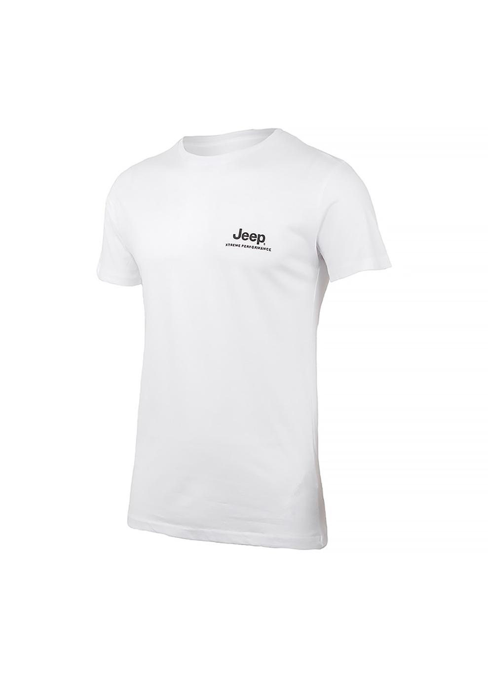 Футболка мужская JEEP T-SHIRT SEEK&DISCOVERY Back Vertical Print JX22A M Белый (O102628-W030 M)