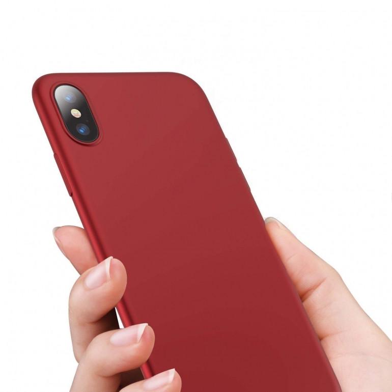 Силиконовый чехол-накладка Devia CEO2 Series Case for iPhone X, Red - фото 6