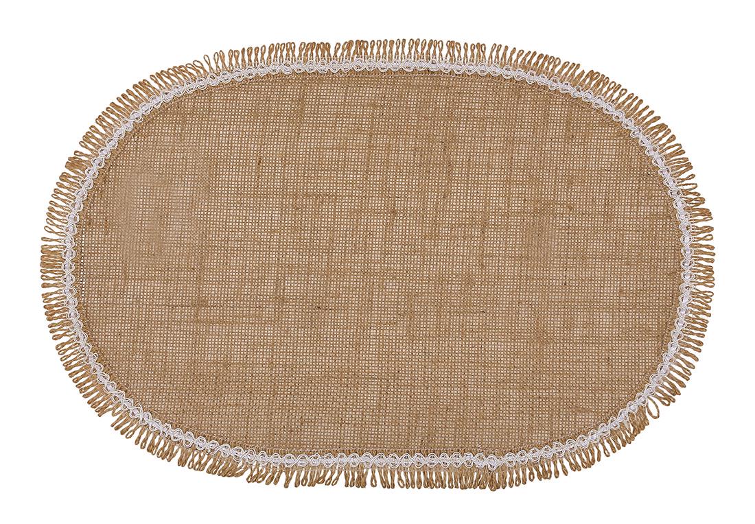Набор сервировочных салфеток 3 шт. льняная с кружевом 30x45 см (445-198)