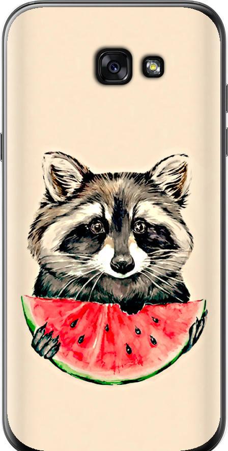 Чехол на Samsung Galaxy A7 (2017) Енотик с арбузом (4605u-445-42517)