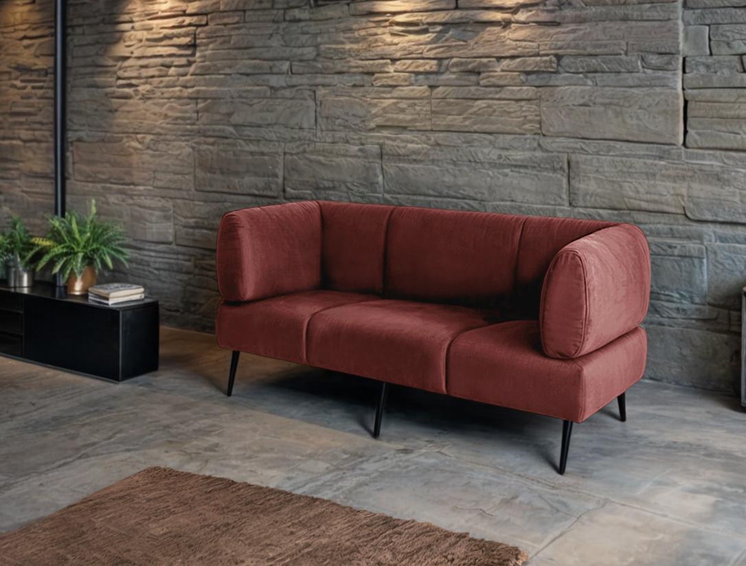 Диван з підлокітниками Tobi Sho Бенно-1 офісний з конусною ногою 1800х720х750 мм велюр Emilia 75 Dusty Rose - фото 3 Диван з підлокітниками Tobi Sho Бенно-1 офісний з конусною ногою 1800х720х750 мм велюр Emilia 75 Dusty Rose - фото 3