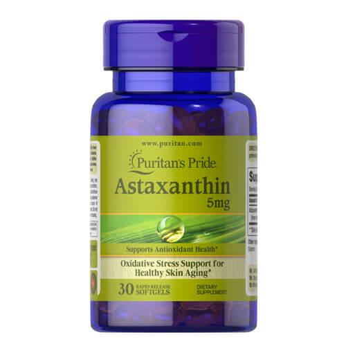 Астаксантин Puritan's Pride Astaxanthin 5 мг 30 жидких капс. (36202)