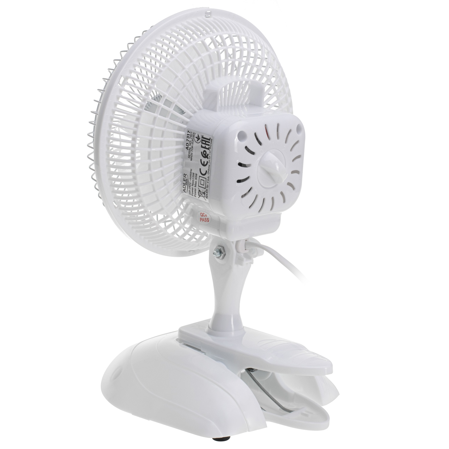 Вентилятор Adler AD 7317 з кліпсою кріплення 15 см 2 швидкості (02235) - фото 5