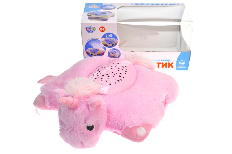 Ночник с проектором Limo Toy Единорог 32х15,5х16 см Розовый