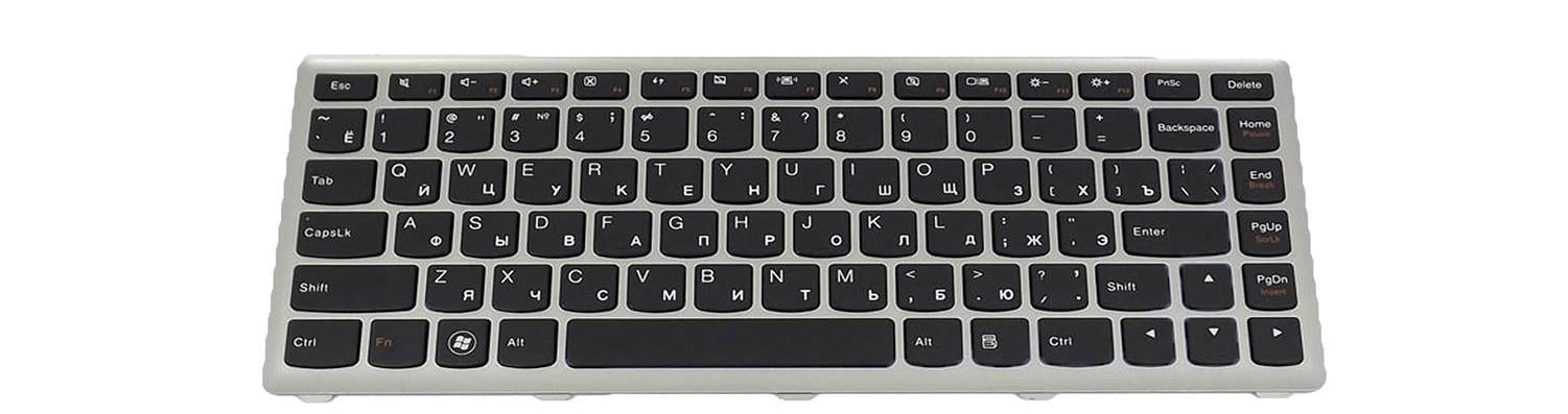 Клавиатура для ноутбука Lenovo IdeaPad U410 Touch матовая (25-203620)