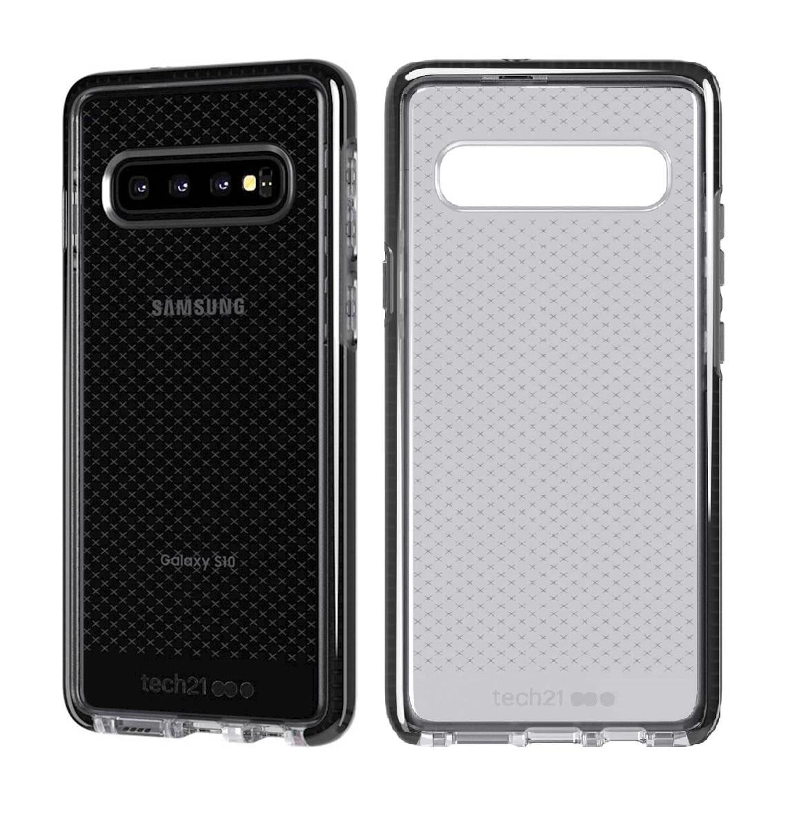Чехол противоударный с антимикробным покрытием Tech21 Evo Check для Samsung Galaxy S10 Plus (6.4") Smoke Black