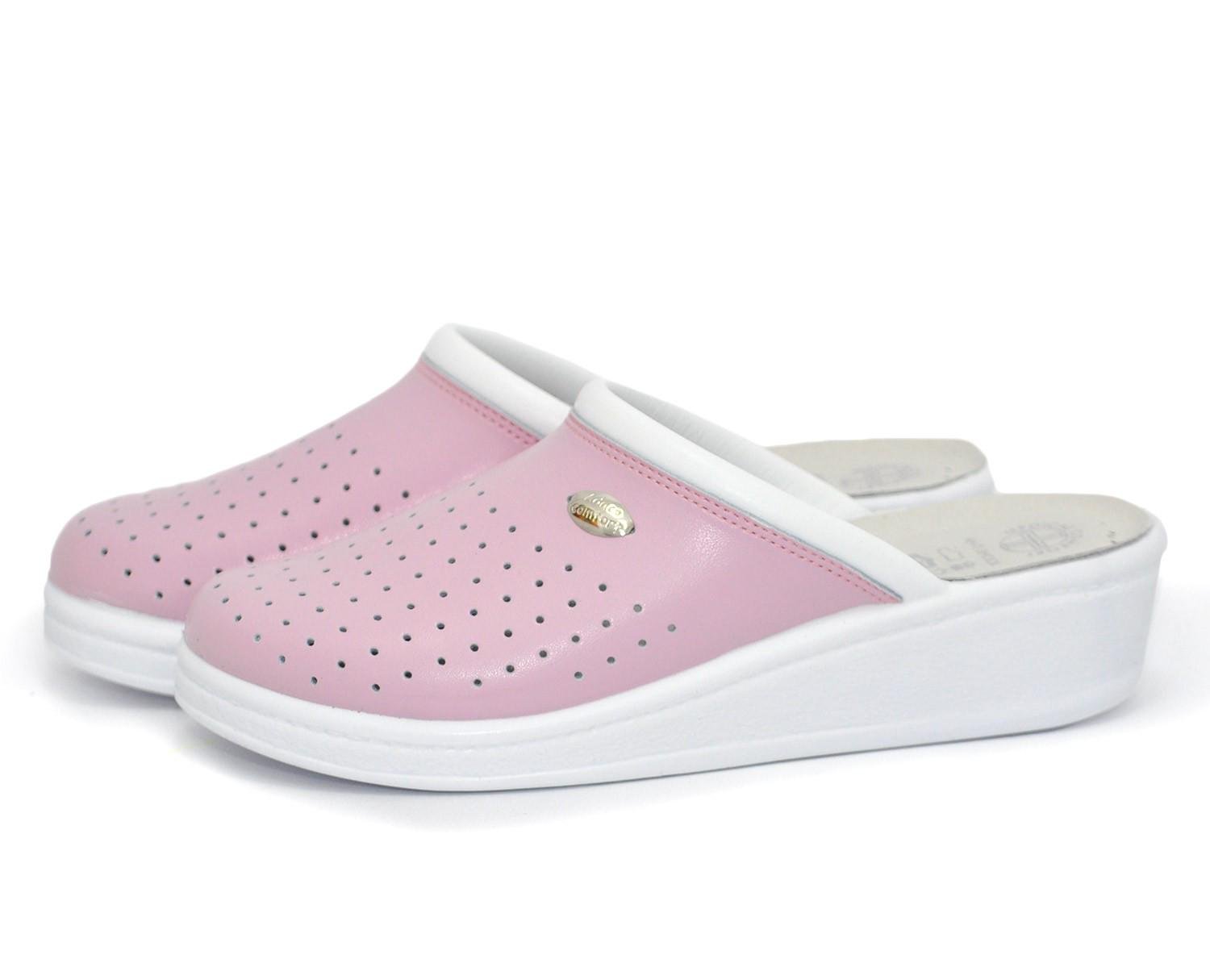 Женские сабо кожаные Adaco 100SB р. 40 Розовый