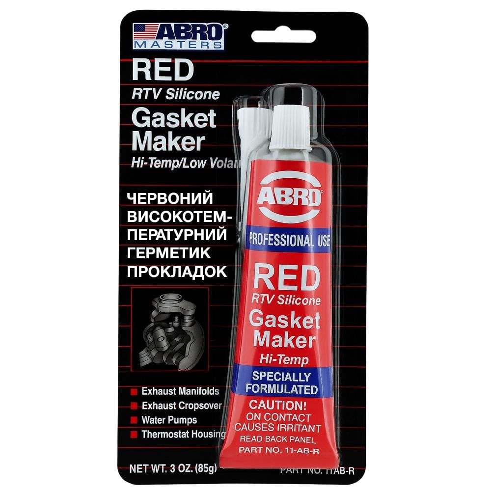 Герметик-прокладка ABRO 11-AB CH 85 г Червоний