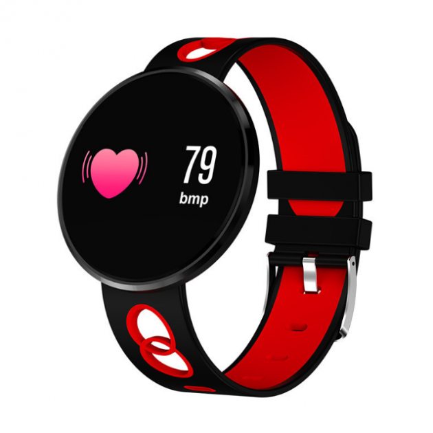 Смарт-браслет SUNROZ CF006H 0,96" Черный/Красный (SUN3638)
