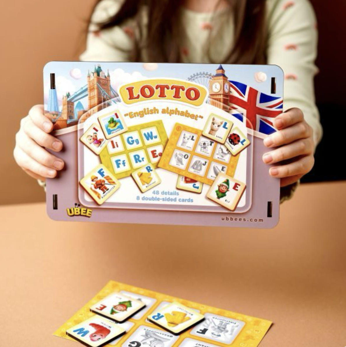 Настольная игра лотто UBumblebees Английская азбука - фото 6 Настольная игра лотто UBumblebees Английская азбука - фото 6