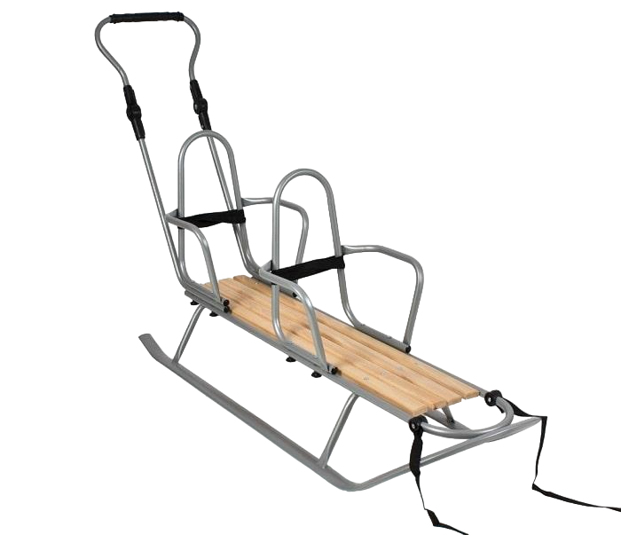 Санки для двойни Piccolino Xdrive duo со спинками и ручкой с регулировкой Серый