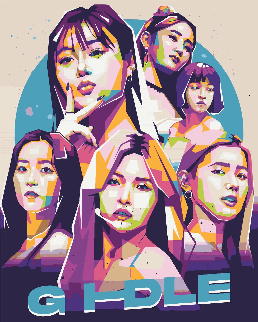 Картина по номерам Оргиами K-Pop Джи Айдл G Idle 40х50 см